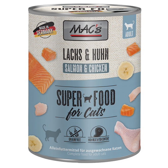 MAC´s Cat -kissanruoka 12 x 800 g - lohi & kana