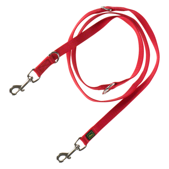 HUNTER Vario Basic: kaulapanta + talutushihna, punainen - kaulapannan koko M + talutushihna 200 cm/20 mm