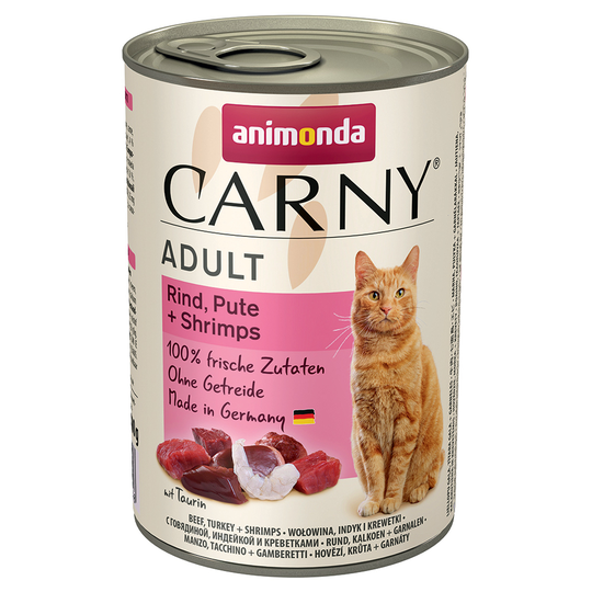 Animonda Carny Adult-lajitelmat 12 x 400 g - nauta, kalkkuna & katkarapu