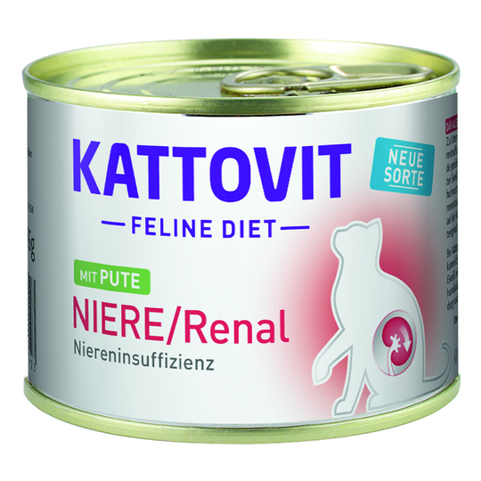 Kattovit Renal 185 g purkeissa - 12 x lajitelma: kana + kalkkuna