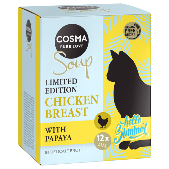 Cosma Soup Summer Edition 12 x 40 g - kananrinta & papaija