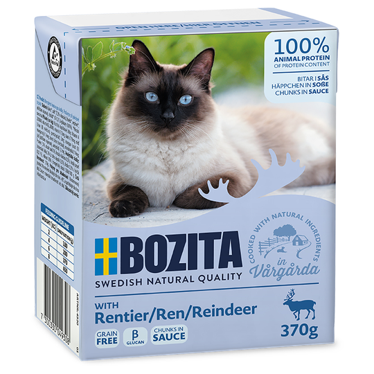Bozita Chunks -säästöpakkaus 48 x 370 g - in Gravy: poro