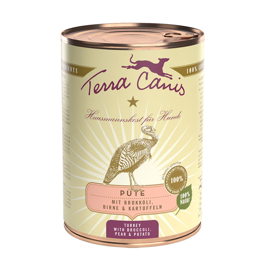 Terra Canis Classic 6 x 400 g - kalkkuna, parsakaali, päärynä & peruna