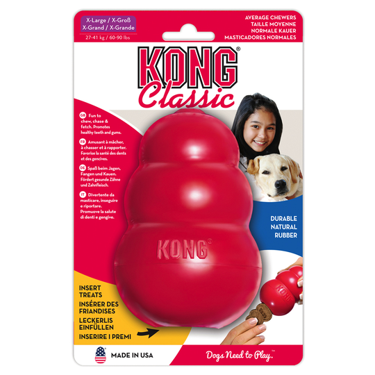 KONG Classic, punainen - X-Large (noin 13 cm)