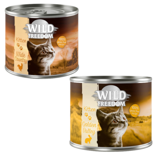 Wild Freedom Kitten 6 x 200 g - lajitelma (2 makua)