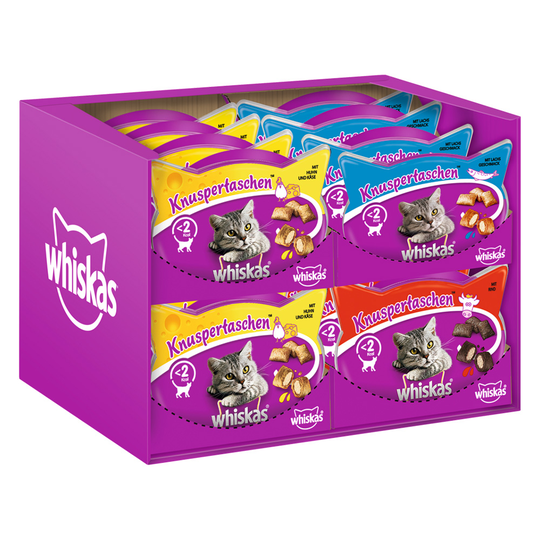 Whiskas Snacks 16 x 60 g - lajitelma (3 makua)