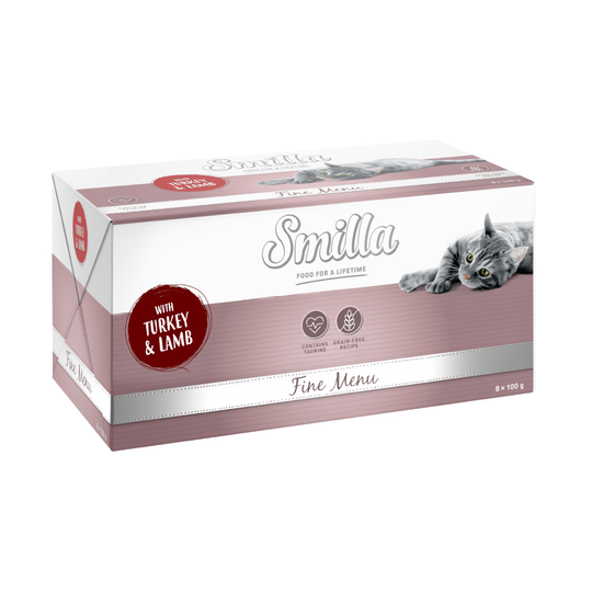 Smilla Fine Menu 8 x 100 g erikoishintaan! - kalkkuna & lammas
