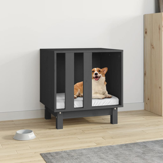vidaXL Koirankoppi harmaa 50x40x52 cm täysi mänty