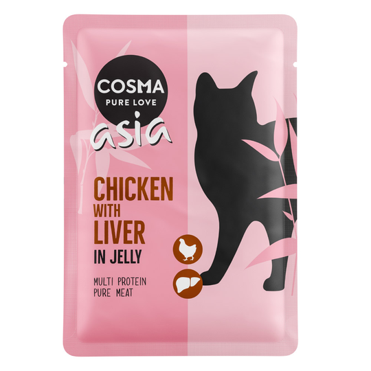 Cosma Asia Pouches 6 x 100 g - kana & kananmaksa