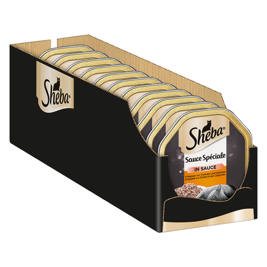 Sheba-rasiat 22 x 85 g - Sauce Speciale, kalkkuna-kasvispata
