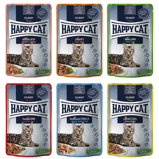 Happy Cat Pouch Meat in Sauce 12 x 85 g - mix I