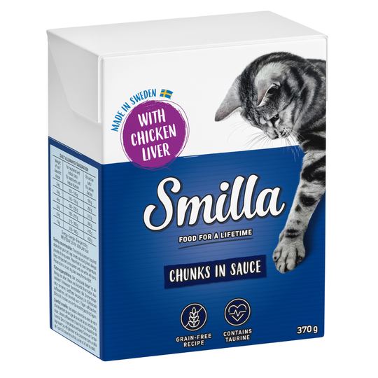 Smilla Chunks in Sauce säästöpakkaus 24 x 370 g - kananmaksa
