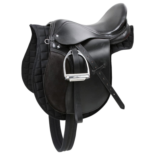 Kerbl Haflinger Nahkasatula musta 32285