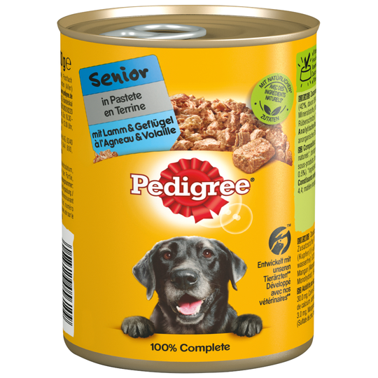 Pedigree Senior Classic 12 x 400 g - lammas & siipikarja