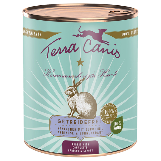 Terra Canis, viljaton 6 x 800 g - kani, kesäkurpitsa, aprikoosi & purasruoho
