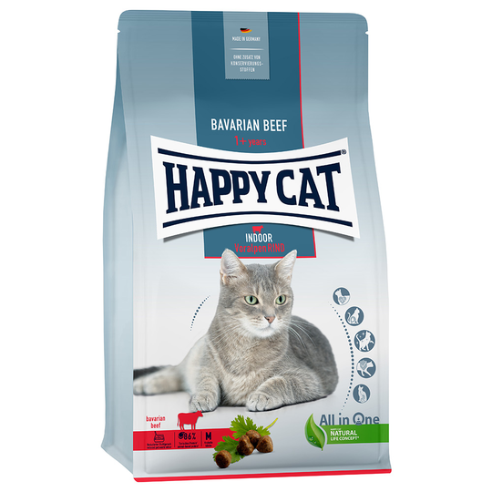 Happy Cat Indoor Bavarian Beef - Säästöpakkaus: 2 x 4 kg