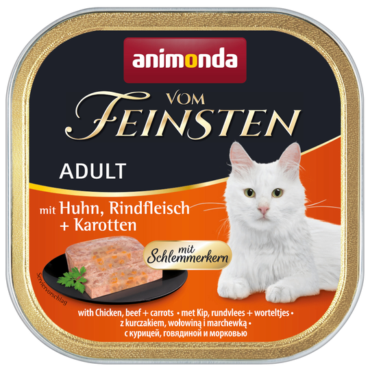 Animonda vom Feinsten Adult -säästöpakkaus 32 x 100 g - Adult herkkutäytteellä (3 makua)