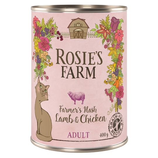 Rosie's Farm Adult 6 x 400 g - lammas & kana