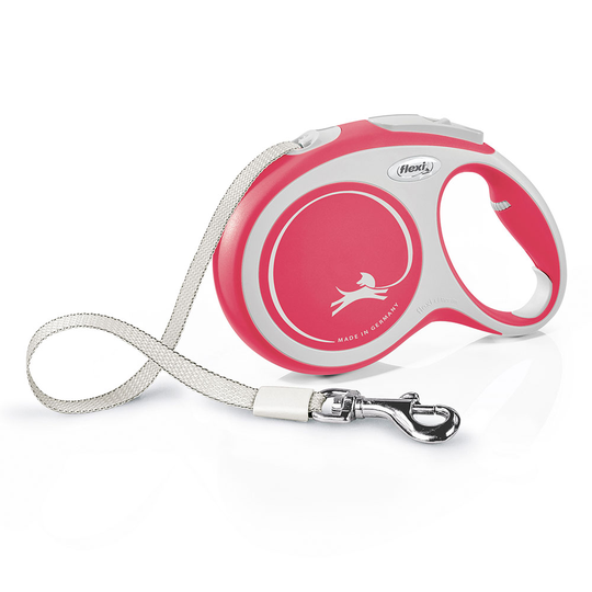 flexi New Comfort -nauhatalutin L punainen, 8 m - flexi New Comfort nauhatalutin L punainen, 8 m