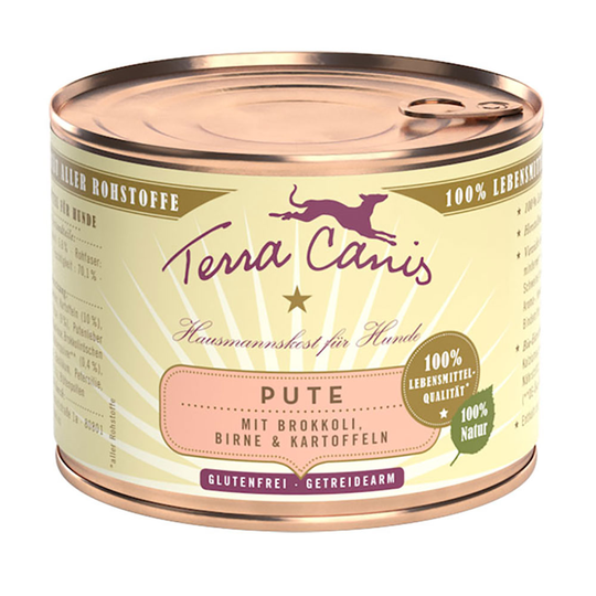 Terra Canis 6 x 200 g - kalkkuna, parsakaali, päärynä & peruna