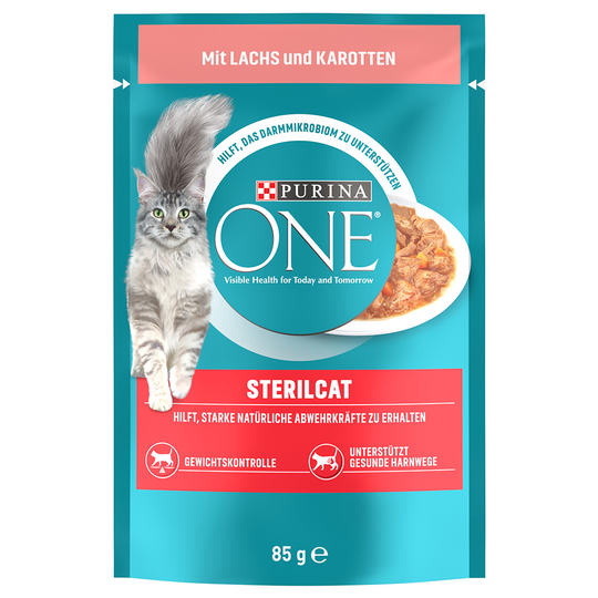 Purina One Sterilised - lohi & porkkana (26 x 85 g)