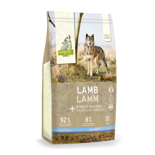 Isegrim Adult ”Steppe” lammas, marjat ja villiyrtit - 3 kg
