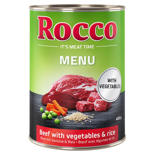 Rocco Menue -säästöpakkaus 24 x 400 g - nauta