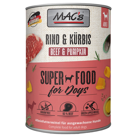 MAC's Adult 6 x 800 g - nauta & kurpitsa