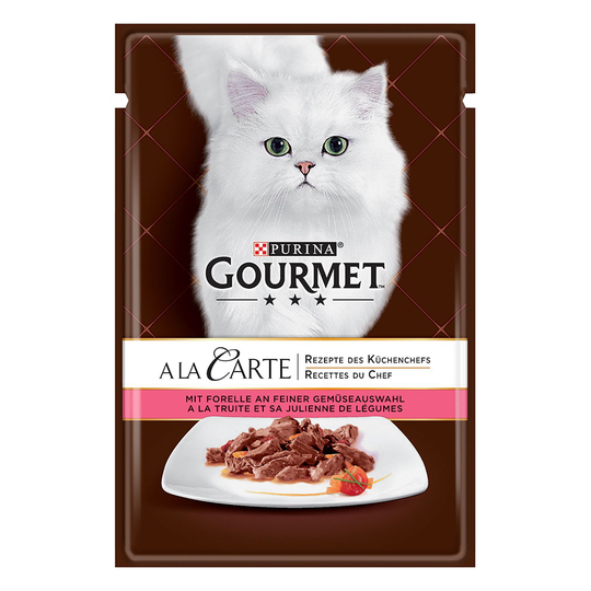 Gourmet A la Carte -monipakkaus 26 x 85 g - taimen & vihannekset