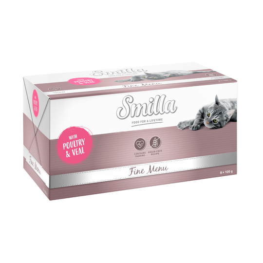 Smilla Fine Menu 8 x 100 g erikoishintaan! - siipikarja & vasikka