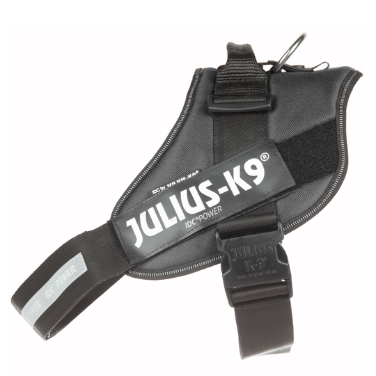 JULIUS-K9 IDC® Power -koiranvaljaat, musta - rinnanympärys 82 -115 cm (3-koko)