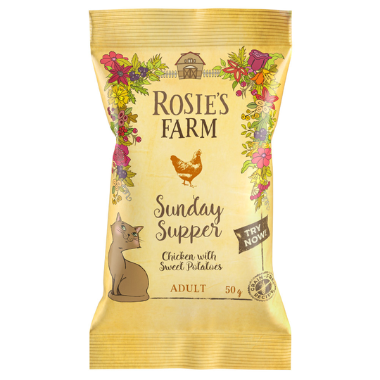 Kokeilupakkaus: Rosie's Farm Adult kana ja bataatti 50 g - 50 g