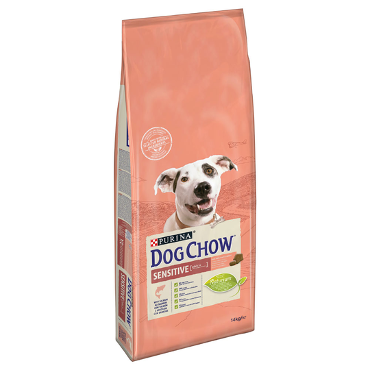 Purina Dog Chow bonuspakkaus 14 kg: 12 + 2 kg kaupan päälle! - Adult Sensitive Salmon