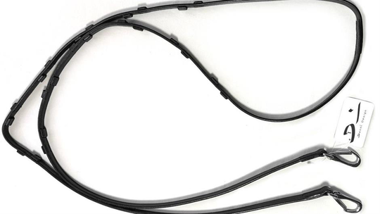 Denni Design Ohjat Double Stop Koukuilla - Musta